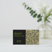 Camouflage-Grüntöne u. Braun Visitenkarte (Stehend Vorderseite)