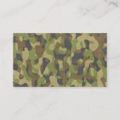 Camouflage-Grüntöne u. Braun Visitenkarte (Rückseite)