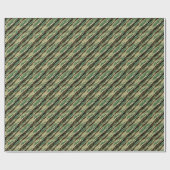Camouflage Hakki gepunktet gestreiftes Muster Geschenkpapier (Flach)