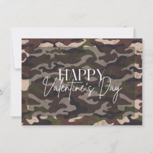 Camouflage Happy Valentine's Day Card Einladung