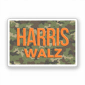 Camouflage Harris Walz 2024 Aufkleber (Vorderseite)