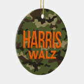 Camouflage Harris Walz 2024 Keramik Ornament (Rechts)