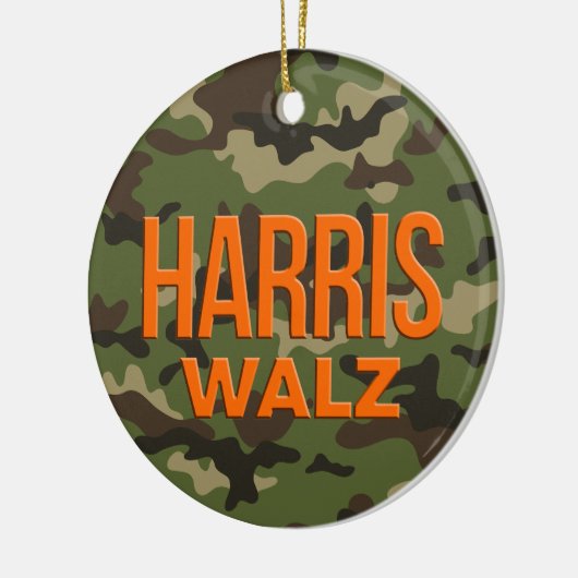 Camouflage Harris Walz 2024 Keramik Ornament (Links)