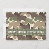 Camouflage Heart Baby Foto Geburtsankündigung Ankündigung (Rückseite)