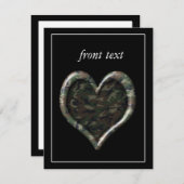 Camouflage Heart Einladung (Vorne/Hinten)