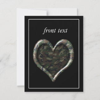 Camouflage Heart Einladung