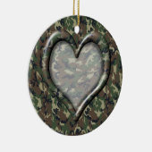 Camouflage Heart Keramik Ornament (Rechts)