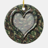 Camouflage Heart Keramik Ornament (Hinten)
