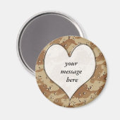Camouflage Heart Magnet (Vorderseite/Rückseite)