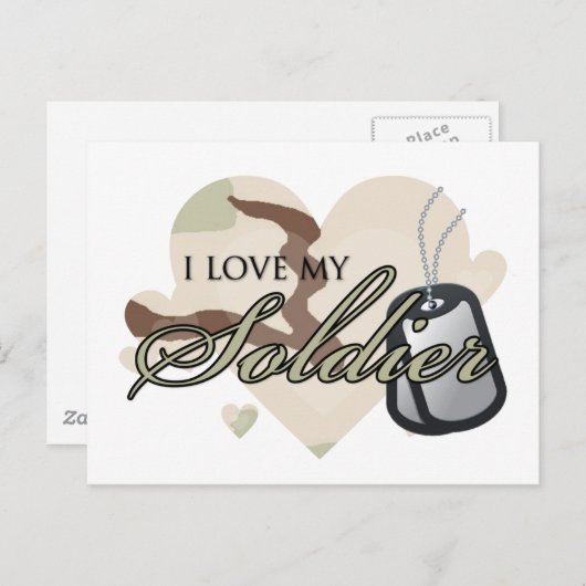 Camouflage Heart Postkarte (Vorne/Hinten)