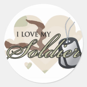 Camouflage Heart Runder Aufkleber