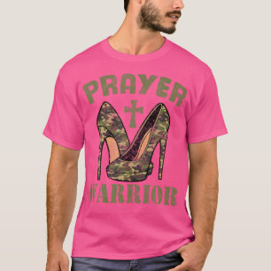 Camouflage Heels Gebet Krieger Gott Jesus Christli T-Shirt