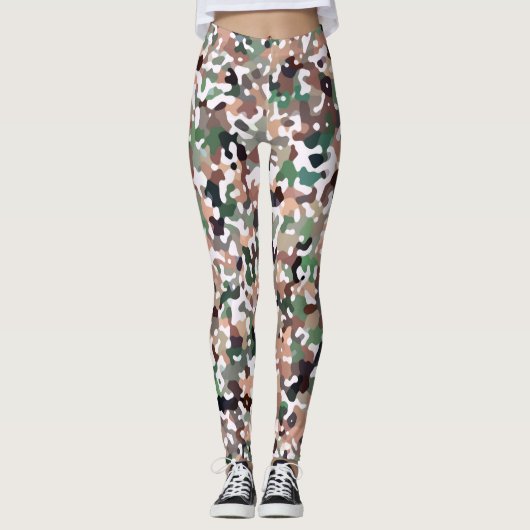 Camouflage Herbst Leggings (Vorderseite)