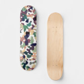Camouflage Herbst Skateboard (Vorderseite)