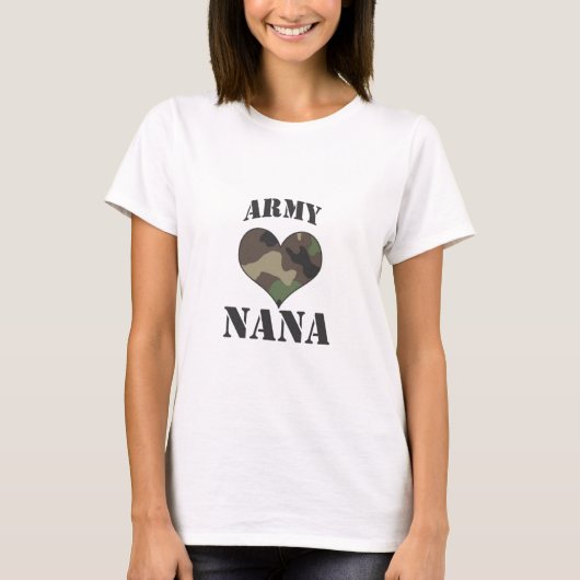 Camouflage-Herz-Armee-Nana-T - Shirt (Vorderseite)