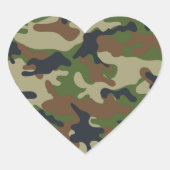 Camouflage Herz-Aufkleber (Vorderseite)