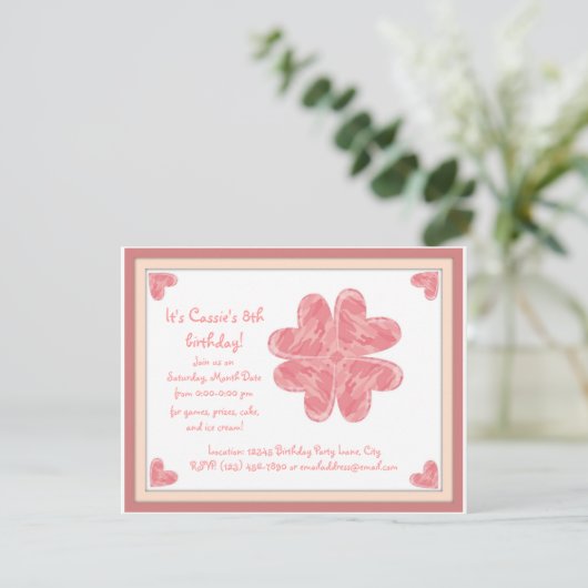 Camouflage-Herz Einladung (Stehend Vorderseite)