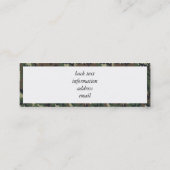 Camouflage Herz - Holz Mini Visitenkarte (Rückseite)