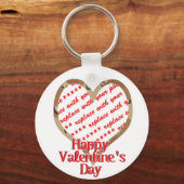 Camouflage Herz Valentinstag Foto Rahmen Schlüsselanhänger (Vorderseite)