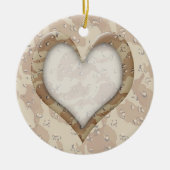 Camouflage Herz - Wüste Keramik Ornament (Vorne)