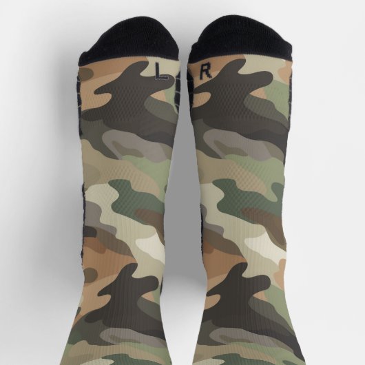 Camouflage High-Performance Athletic Crew Socken (Oben)