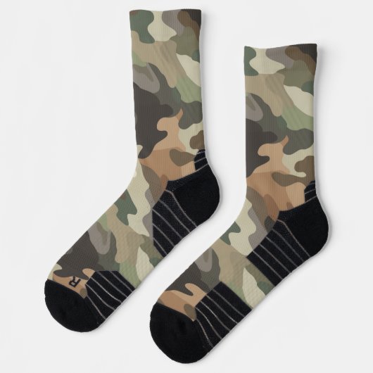 Camouflage High-Performance Athletic Crew Socken (Links)