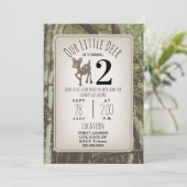 Camouflage Hirsch Geburtstag Einladung (Stehend Vorderseite)