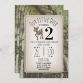 Camouflage Hirsch Geburtstag Einladung (Vorne/Hinten)