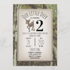 Camouflage Hirsch Geburtstag Einladung