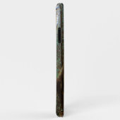 Camouflage Hirsch im Nebel mit Monogramm auf braun Case-Mate iPhone Hülle (Hinten/Rechts)