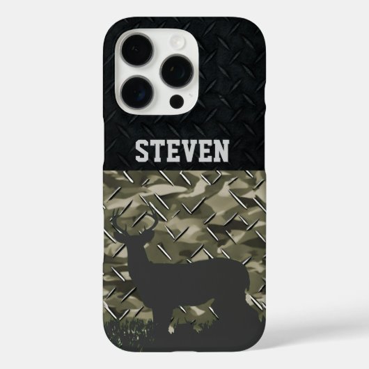 Camouflage Hirsch Jagd Personalisiert Buck Antlers Case-Mate iPhone Hülle (Rückseite)