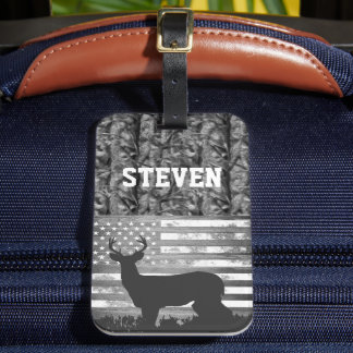Camouflage Hirsche Jagd Männer Sport Buck Amerika Gepäckanhänger