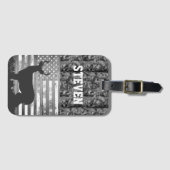 Camouflage Hirsche Jagd Männer Sport Buck Amerika Gepäckanhänger (Vorderseite (Horizontal))