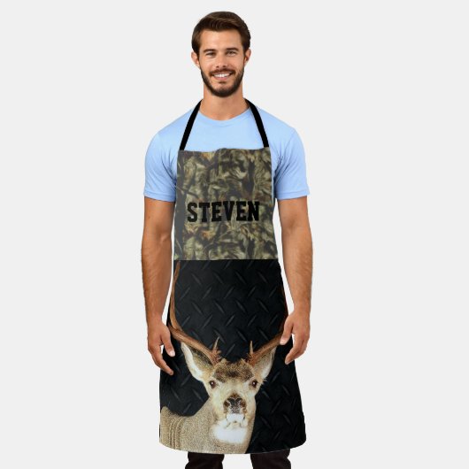 Camouflage Hirschjagd Name Sport im Freien Schürze (Getragen)