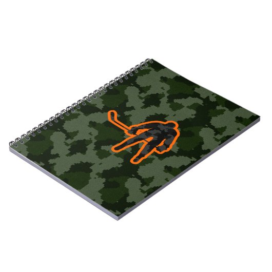 Camouflage Hockey Notizblock (Linke Seite)