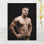 Camouflage Hot Typ Grußkarte Karte (Gelbe Blume)