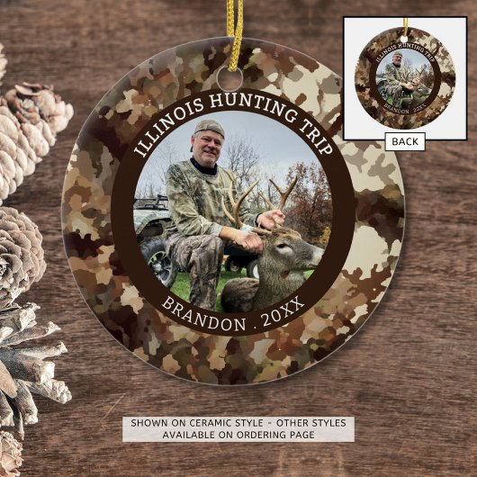 Camouflage Hunter One Foto Personalisiert Keramik Ornament