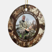 Camouflage Hunter One Foto Personalisiert Keramik Ornament (Links)