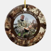 Camouflage Hunter One Foto Personalisiert Keramik Ornament (Hinten)