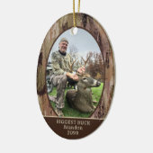 Camouflage Hunting 2 Photos Personalized Keramik Ornament (Links)