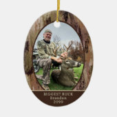 Camouflage Hunting 2 Photos Personalized Keramik Ornament (Vorne)