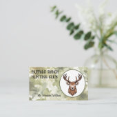 Camouflage Hunting Club Stag's Head Visitenkarte (Stehend Vorderseite)