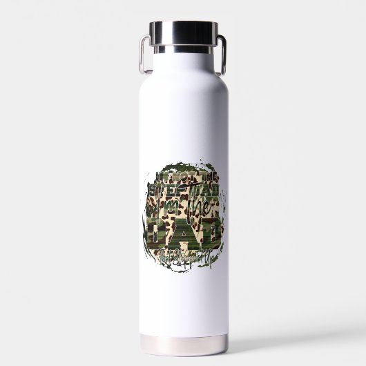 Camouflage: "Ich bin der Vater, der aufstand" Trinkflasche (Vorne)