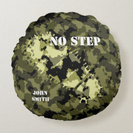 Camouflage im militärischen Stil Rundes Kissen