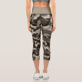 Camouflage im nahen Viertel Capri Leggings (Rückseite)