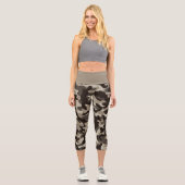 Camouflage im nahen Viertel Capri Leggings (Vorderseite)