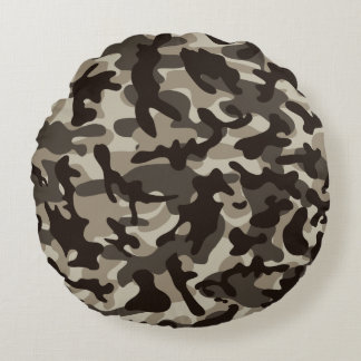 Camouflage im nahen Viertel Rundes Kissen