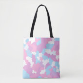 Camouflage in Blauer Rosa und Weiß Pastellfarben A Tasche (Vorderseite)