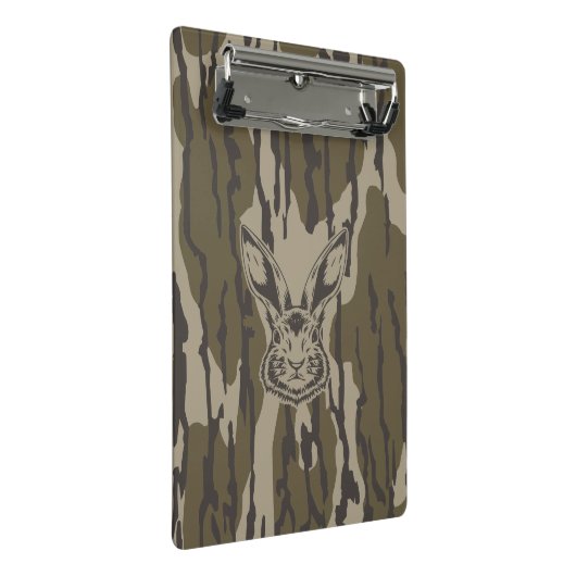 Camouflage in Bottomland Jagd Camouflage Kaninchen Mini Klemmbrett (Schrägansicht)