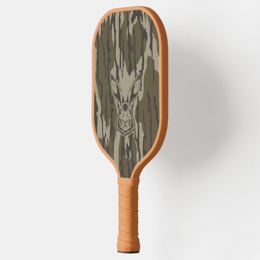 Camouflage in Bottomland Jagd Camouflage Kaninchen Pickleball Schläger (Links)
